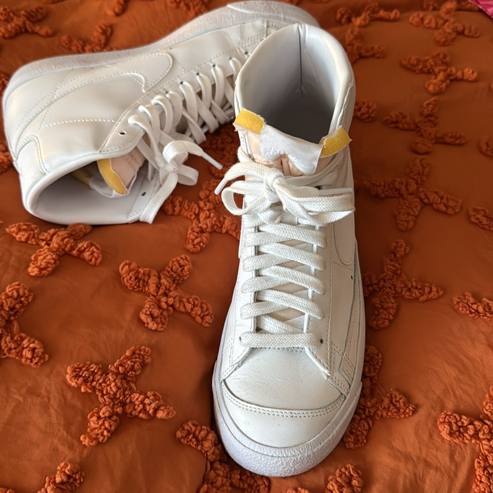 Nike Women's White High-Top Sneakers - Picture 2 of 3